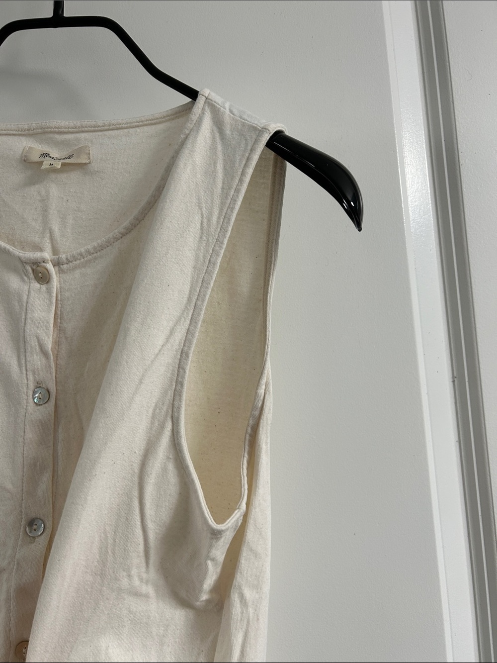 madewell - button-front crewneck crop tank - Picture 4 of 8